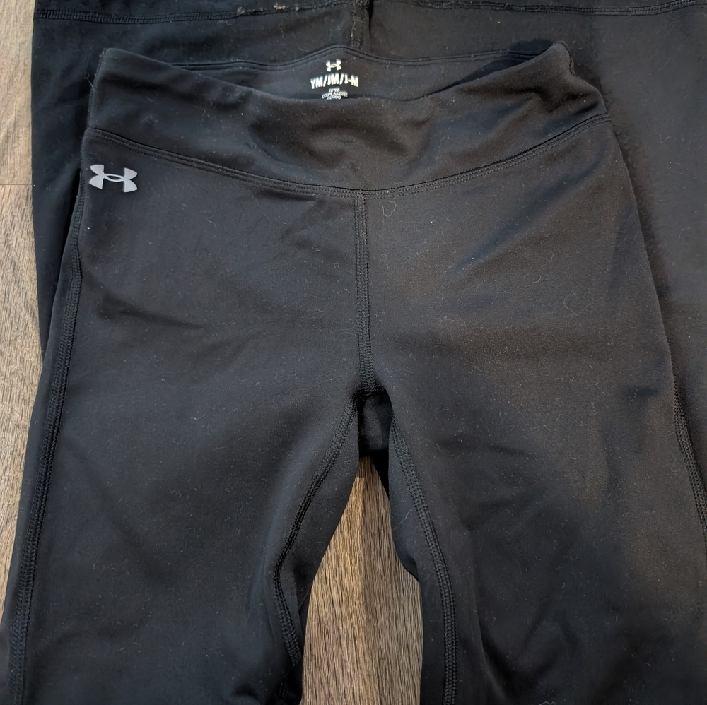 Under Armour Jet Black Active Flare Leggings - Picture 1 of 3